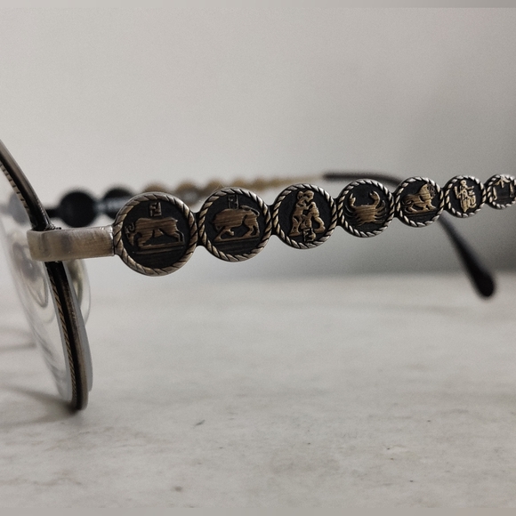 Fendi Glasses Frame Horoscope Zodiac Signs Side Accents Antique Bronze - Picture 2 of 16